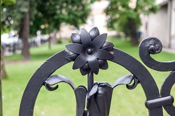 Iron Fence with Flowers — Ornamental Fencing in New Port Ritchey, FL